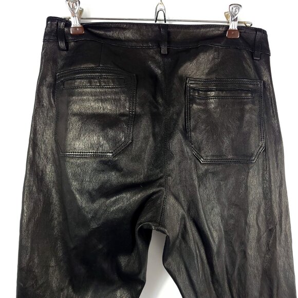 J.Crew Collection Genuine Leather Moto Pants Black Size 8 HO13 Style 04328 - Picture 13 of 13